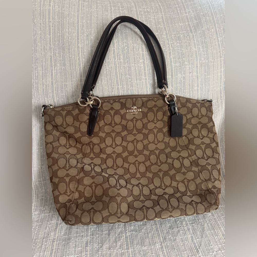 Coach Brown Signature Tote Bag
